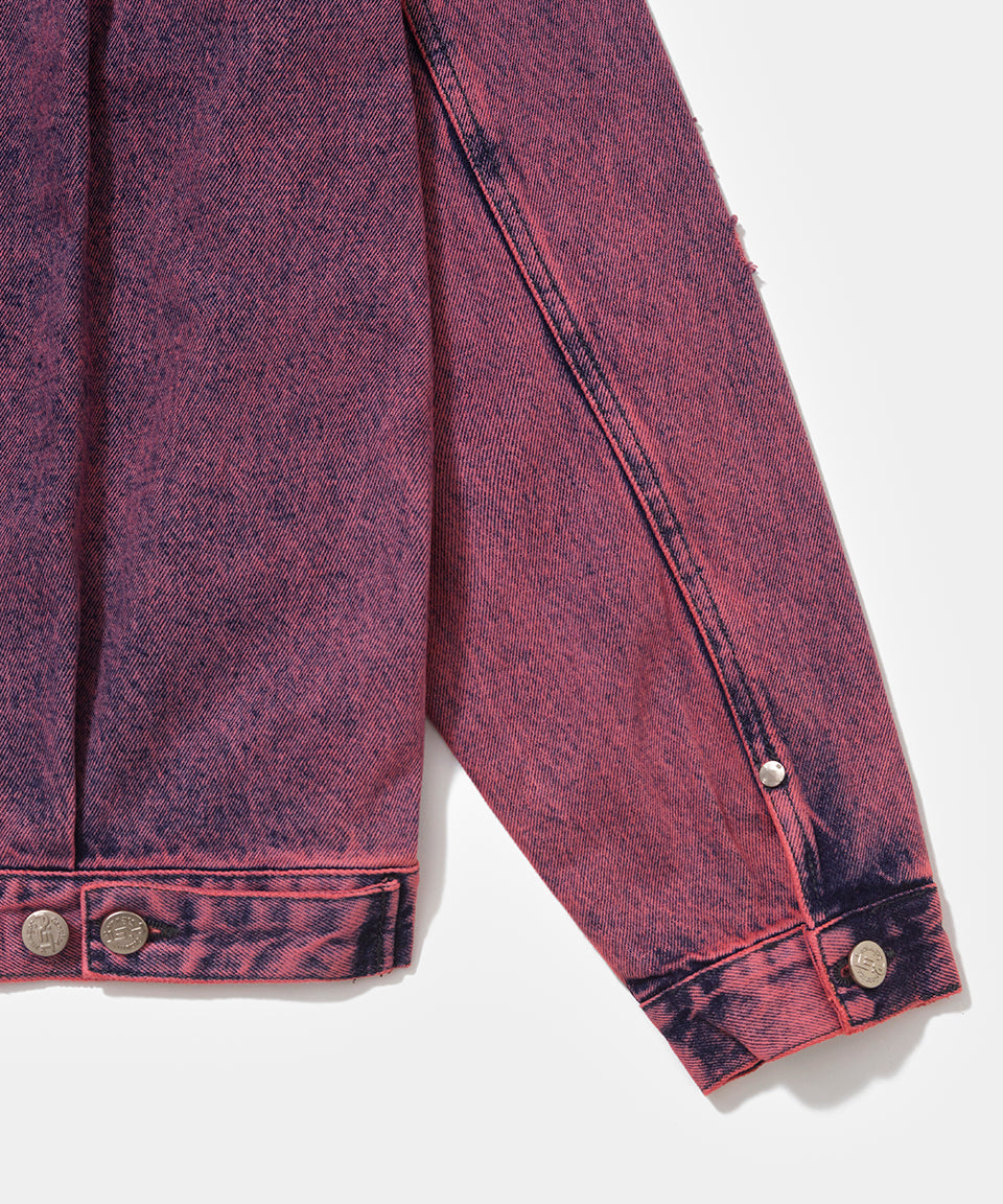 Distressed Denim Jacket - Violet