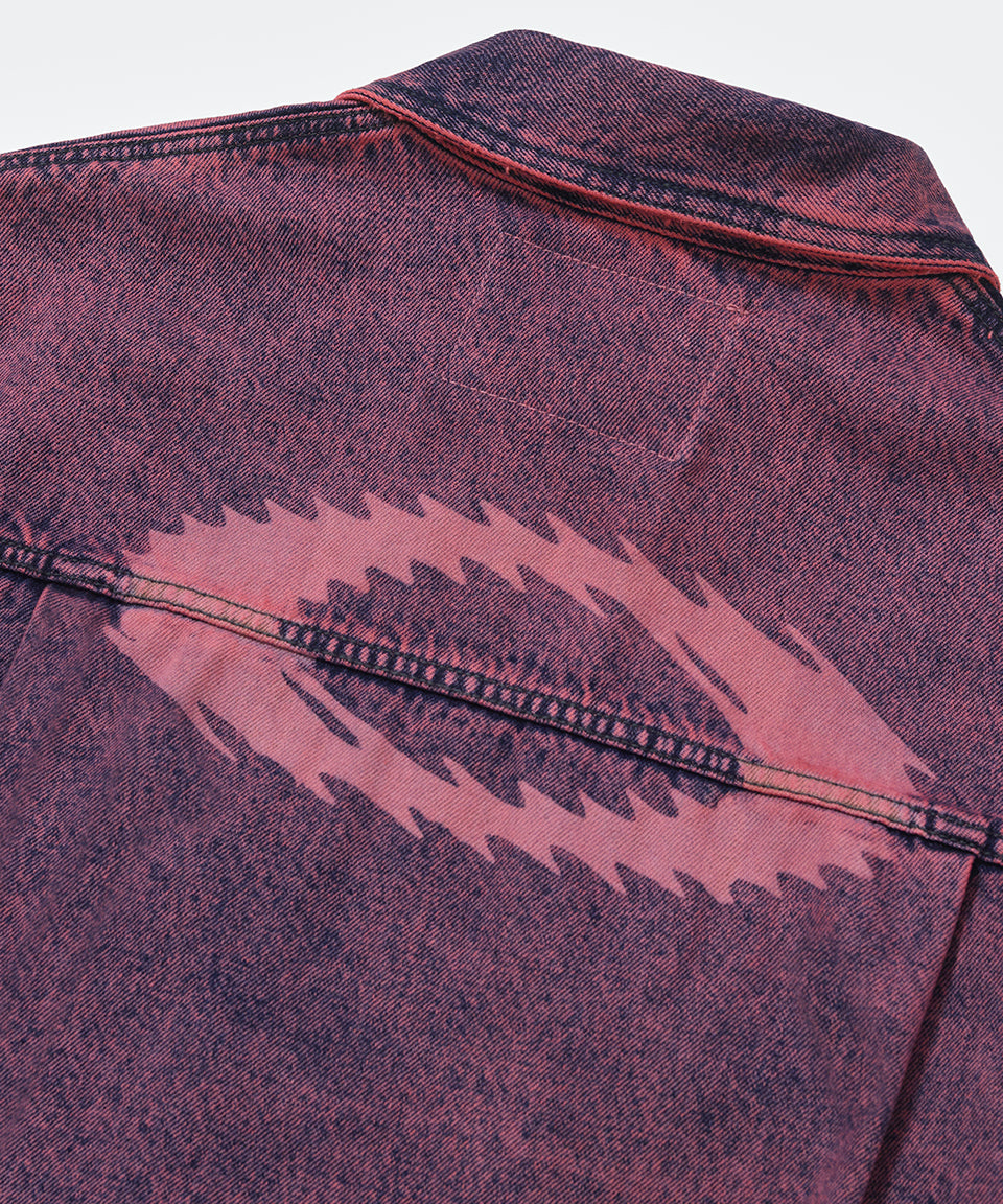 Distressed Denim Jacket - Violet