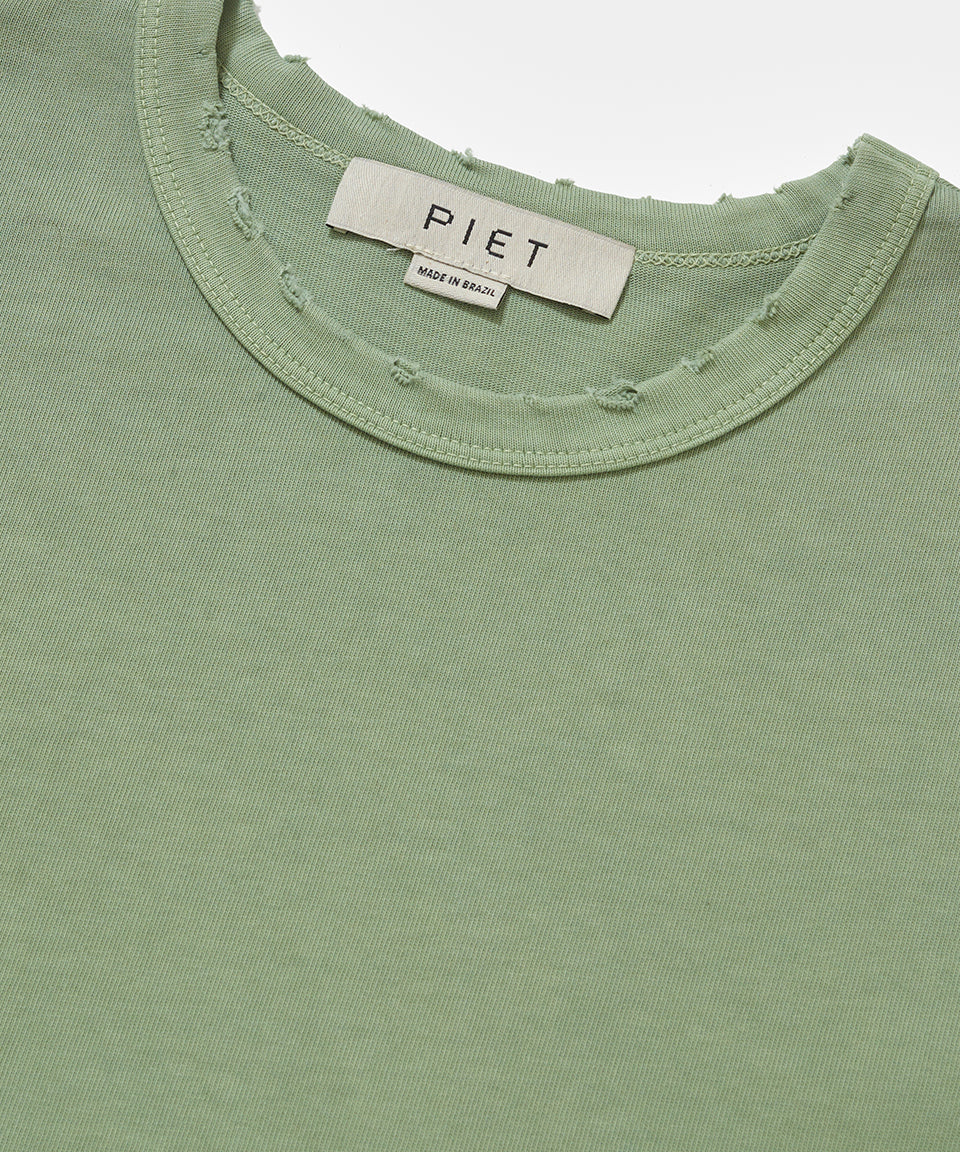 Gems Distressed Tee - Olive