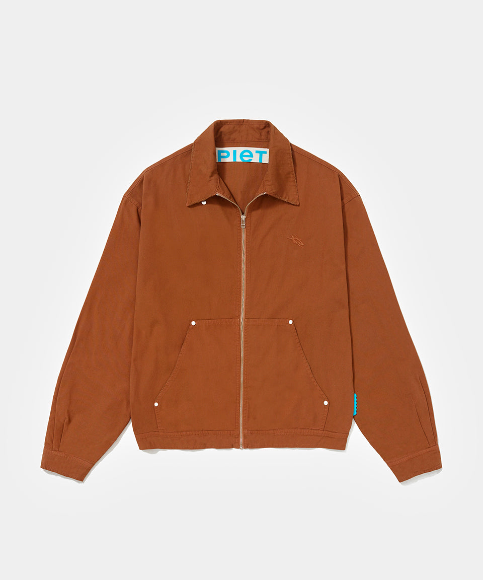 Distressed Worker Jacket - Brown