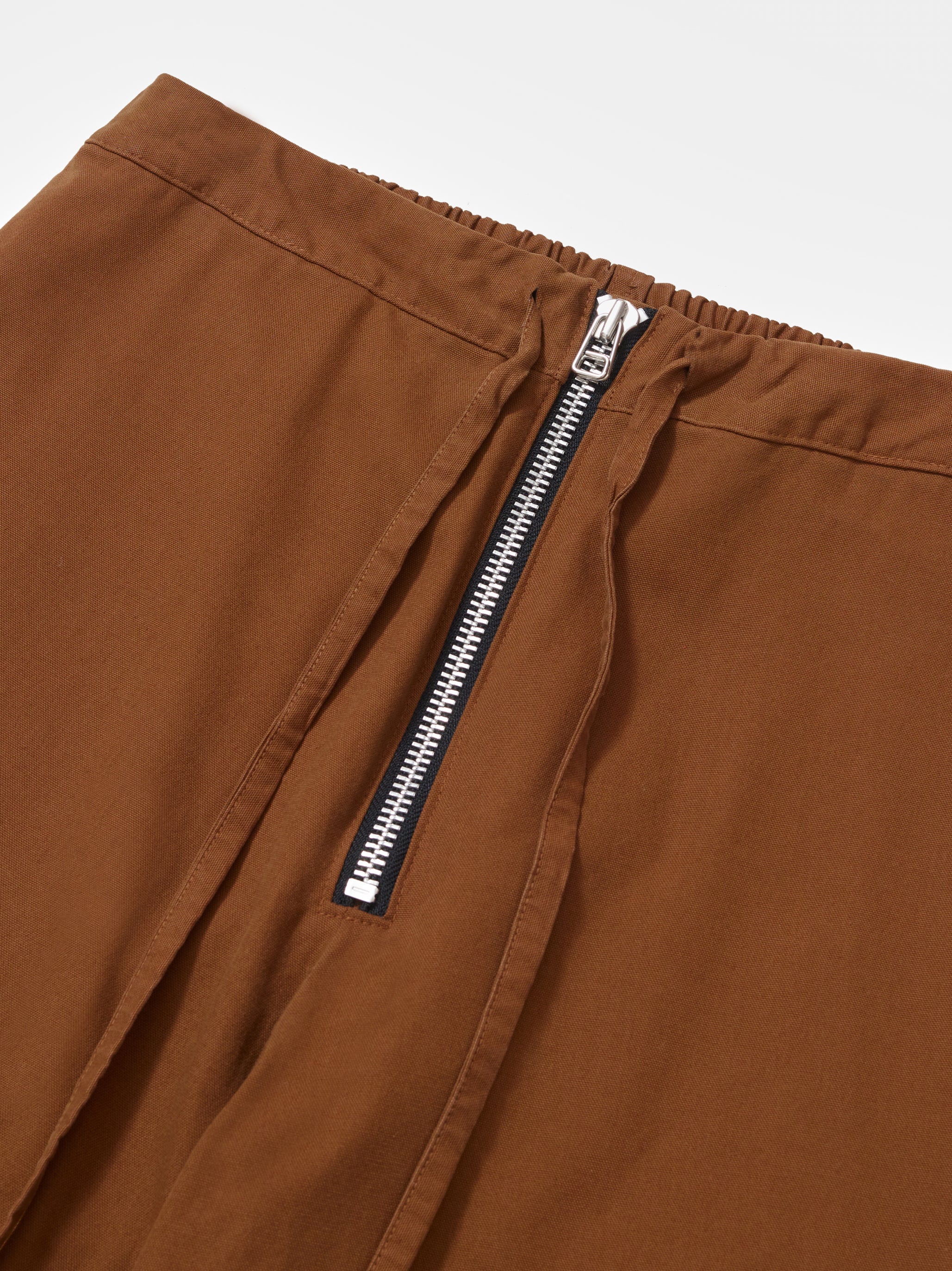 Cotton Twill Trousers Brown