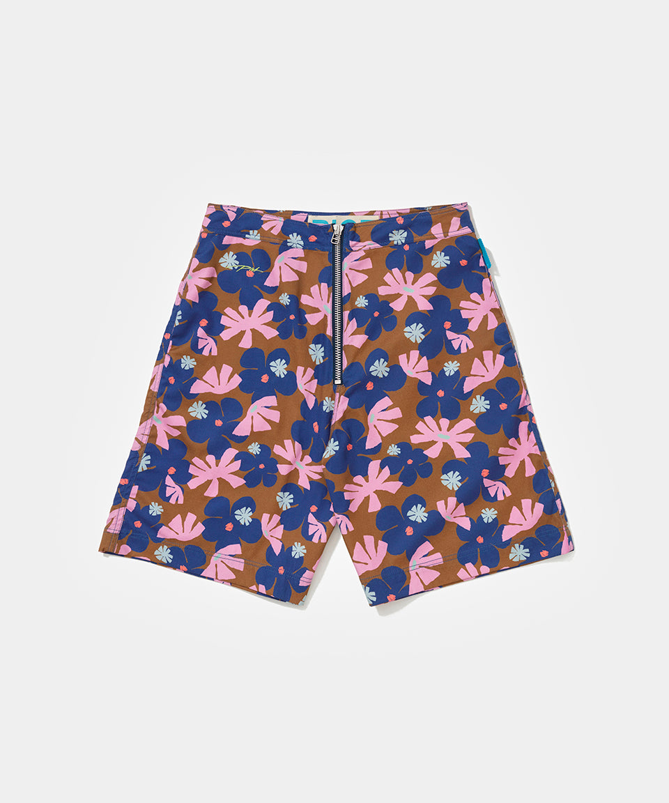 Flower Cotton Board Shorts